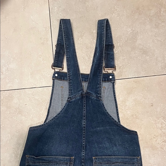 Indigo Blue Denim Jean Overalls Jumpsuit Size XS - Picture 12 of 12